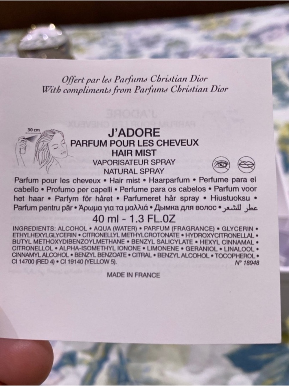 Dior J’adore Hair Mist with Hair Brush Set-NIB - Picture 10 of 12